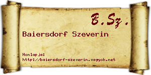 Baiersdorf Szeverin névjegykártya